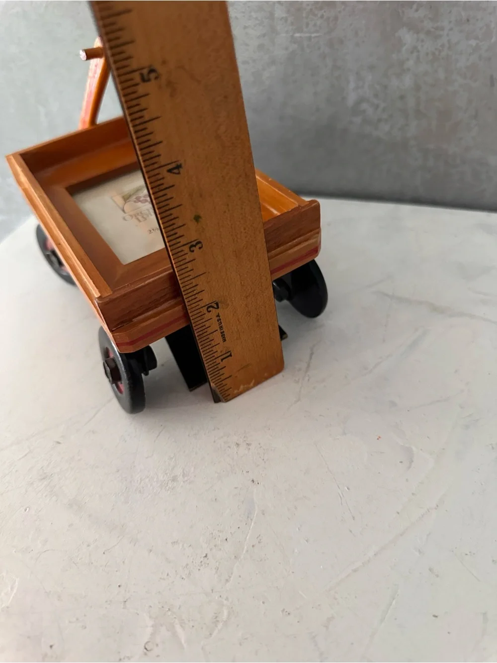 UNIQUE ORCHARD LODGE WAGON PICTURE FRAME WOOD FITS 2.5X3.5